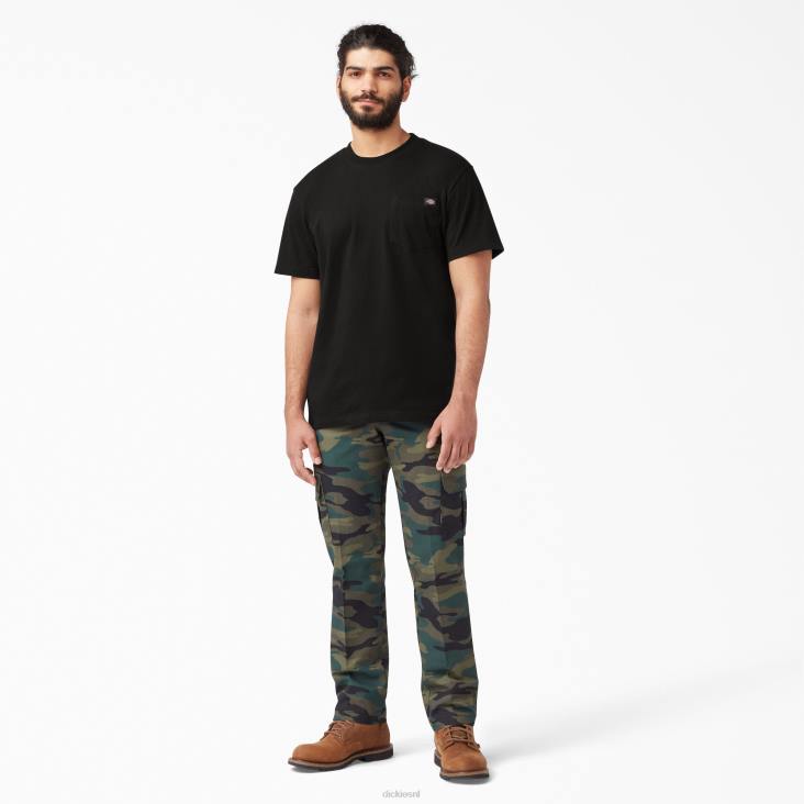 Heren Dickies zwaargewicht T-shirt met korte mouwen zwart (bk) kleding 6F0X506