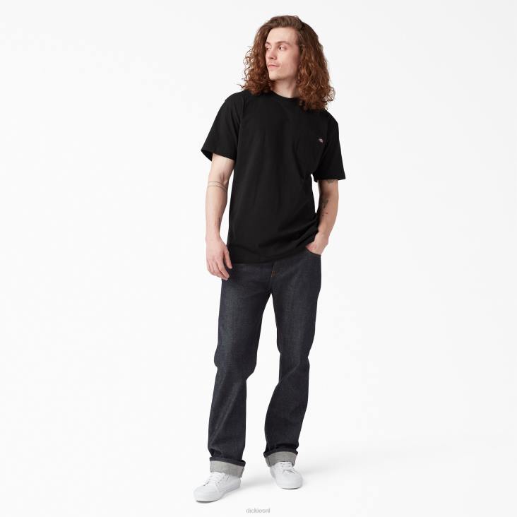 Heren Dickies zwaargewicht T-shirt met korte mouwen zwart (bk) kleding 6F0X506