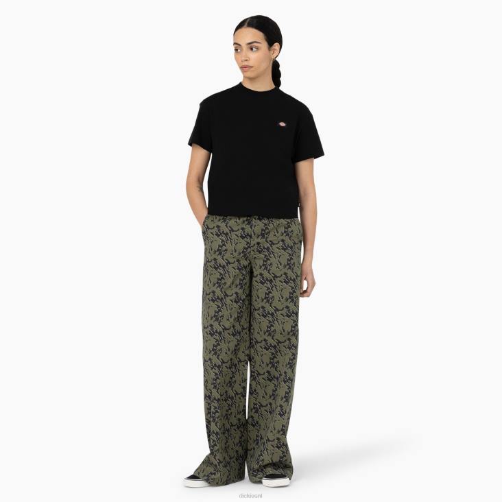 vrouwen Dickies Oakport cropped T-shirt zwart (kbk) kleding 6F0X2043