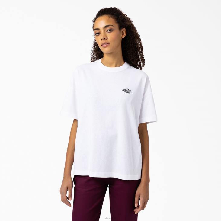 vrouwen Dickies Summerdale T-shirt met korte mouwen wit (wh) kleding 6F0X1983