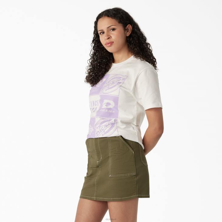 vrouwen Dickies T-shirt met grafische band wit (wh) kleding 6F0X2213