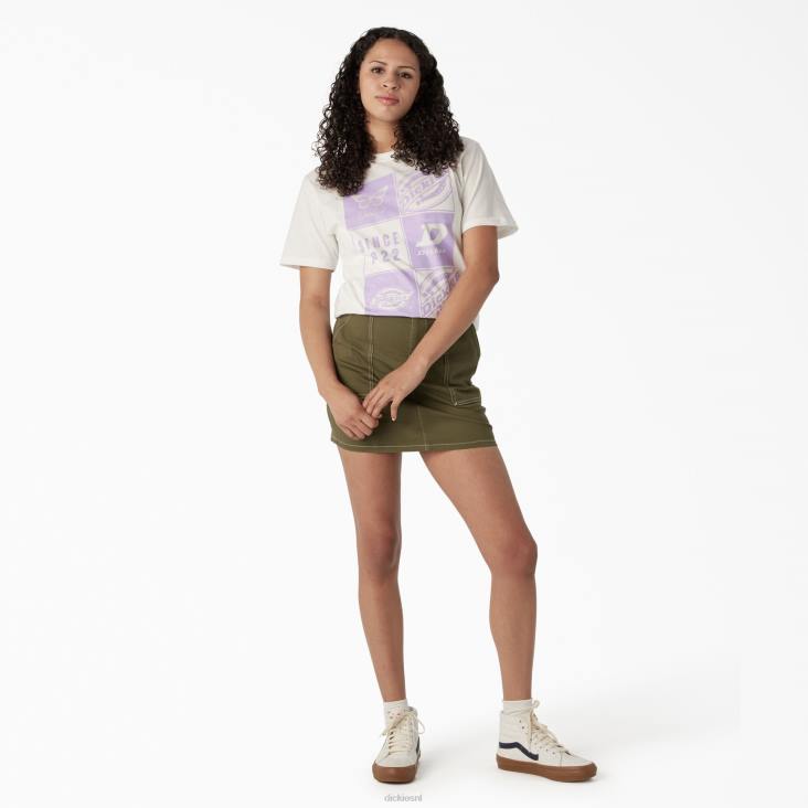 vrouwen Dickies T-shirt met grafische band wit (wh) kleding 6F0X2213