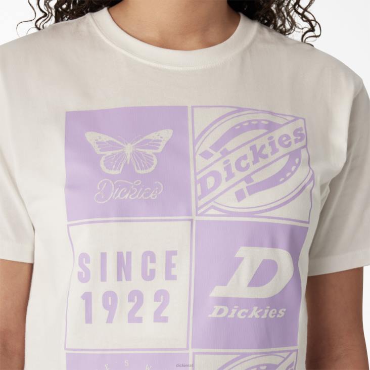 vrouwen Dickies T-shirt met grafische band wit (wh) kleding 6F0X2213