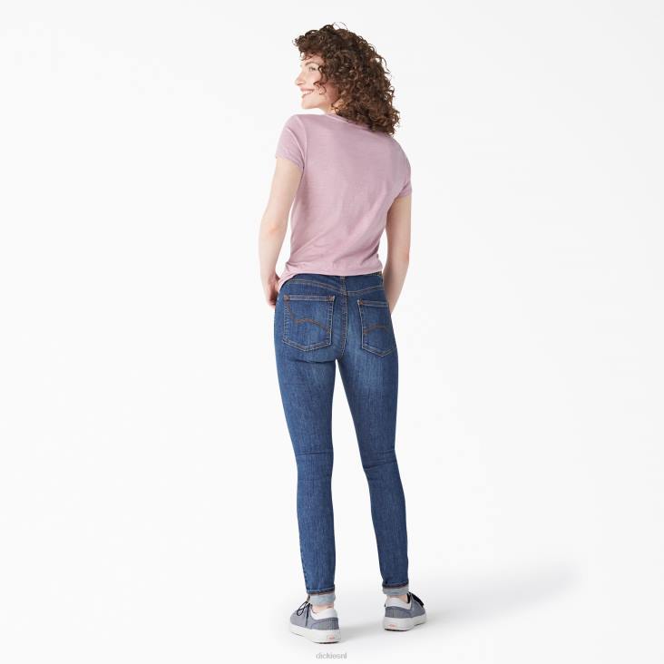 vrouwen Dickies T-shirt met korte mouwen en v-hals mauve schaduwen (vs) kleding 6F0X2067