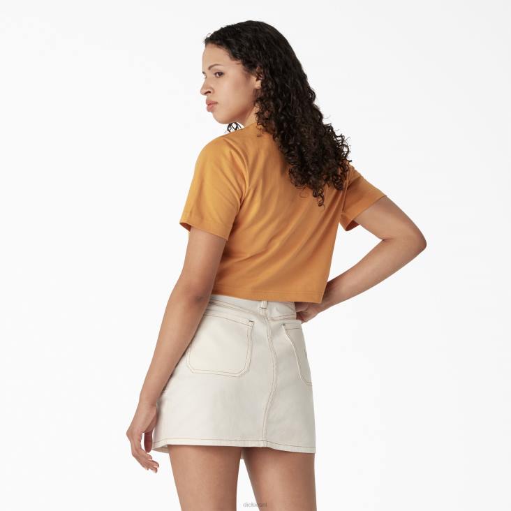 vrouwen Dickies bijgesneden t-shirt met woestijnafbeelding goudklompje (ng2) kleding 6F0X2132