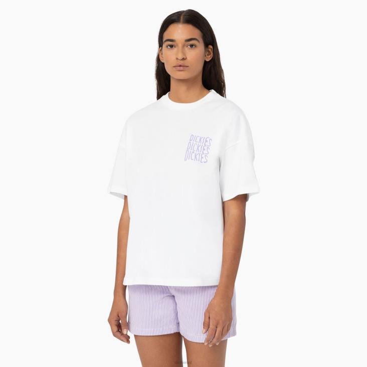 vrouwen Dickies creswell grafisch T-shirt wit (wh) kleding 6F0X2153