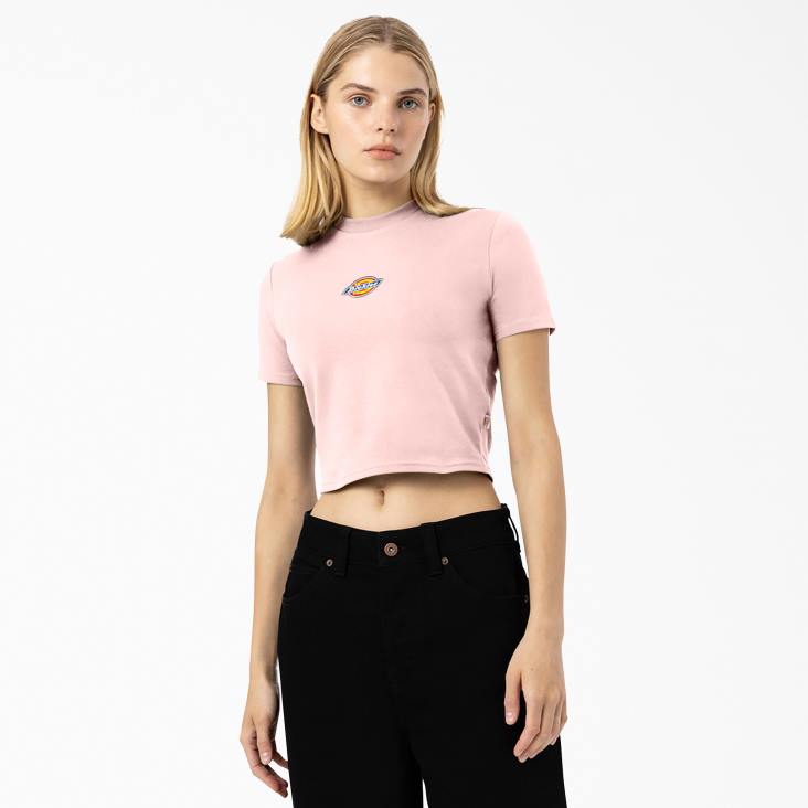 vrouwen Dickies cropped t-shirt met maple valley-logo roze (pak) kleding 6F0X2099