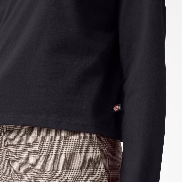 vrouwen Dickies loretto cropped t-shirt met lange mouwen zwart (kbk) kleding 6F0X2161