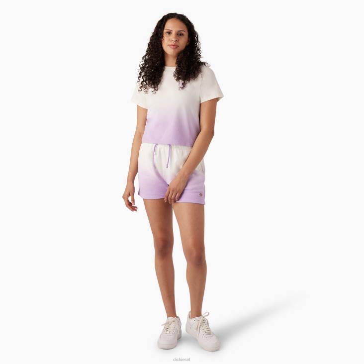 vrouwen Dickies ombre cropped t-shirt wolk/paars roze dip dye (cud) kleding 6F0X2182