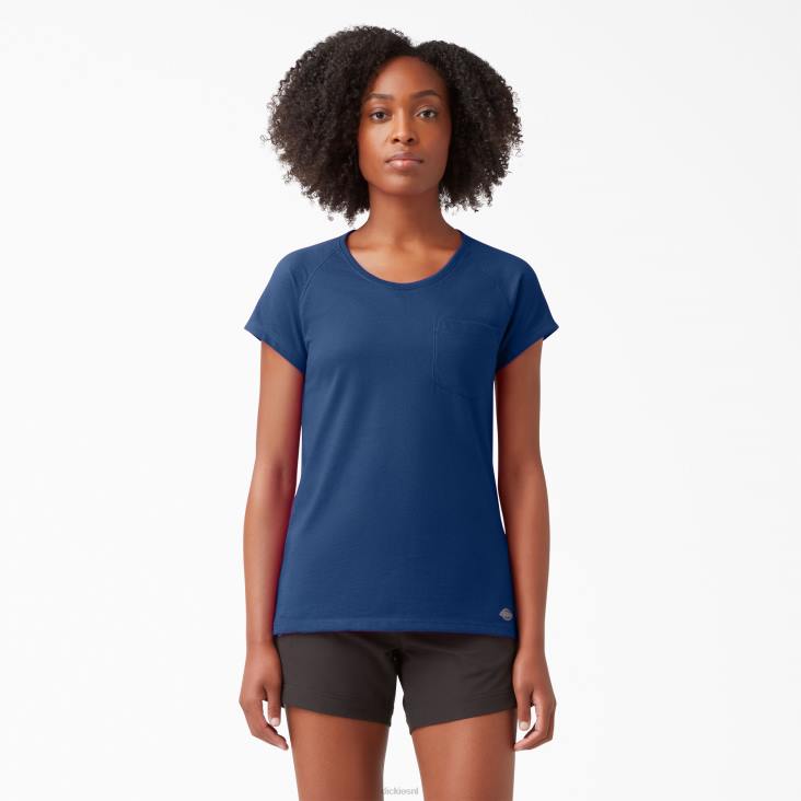vrouwen Dickies verkoelend T-shirt met korte mouwen dynamische marine (dy2) kleding 6F0X1574