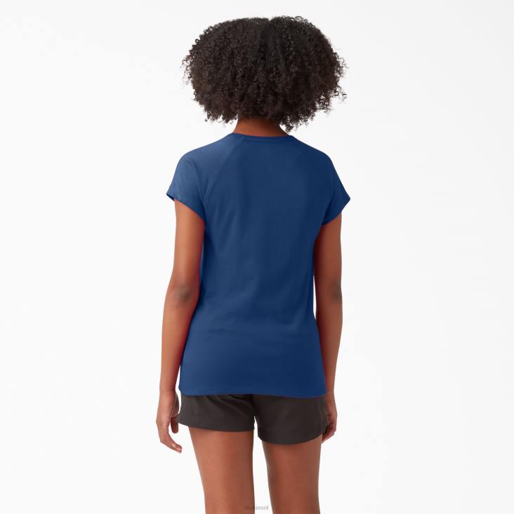 vrouwen Dickies verkoelend T-shirt met korte mouwen dynamische marine (dy2) kleding 6F0X1574