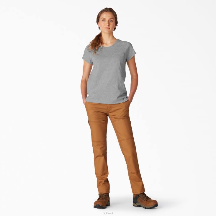 vrouwen Dickies verkoelend T-shirt met korte mouwen grijs gespikkeld (hg) kleding 6F0X1579
