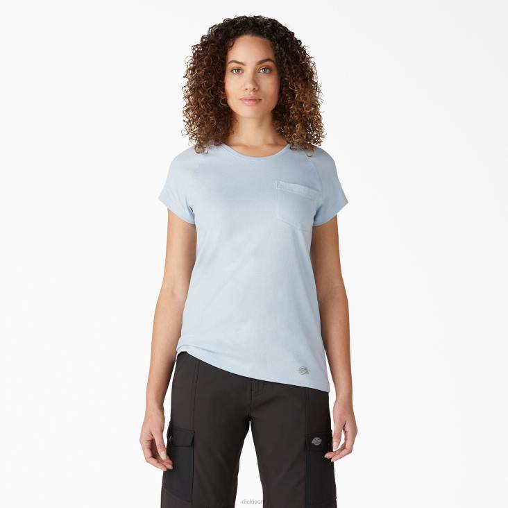 vrouwen Dickies verkoelend T-shirt met korte mouwen mistblauw (fe) kleding 6F0X1576