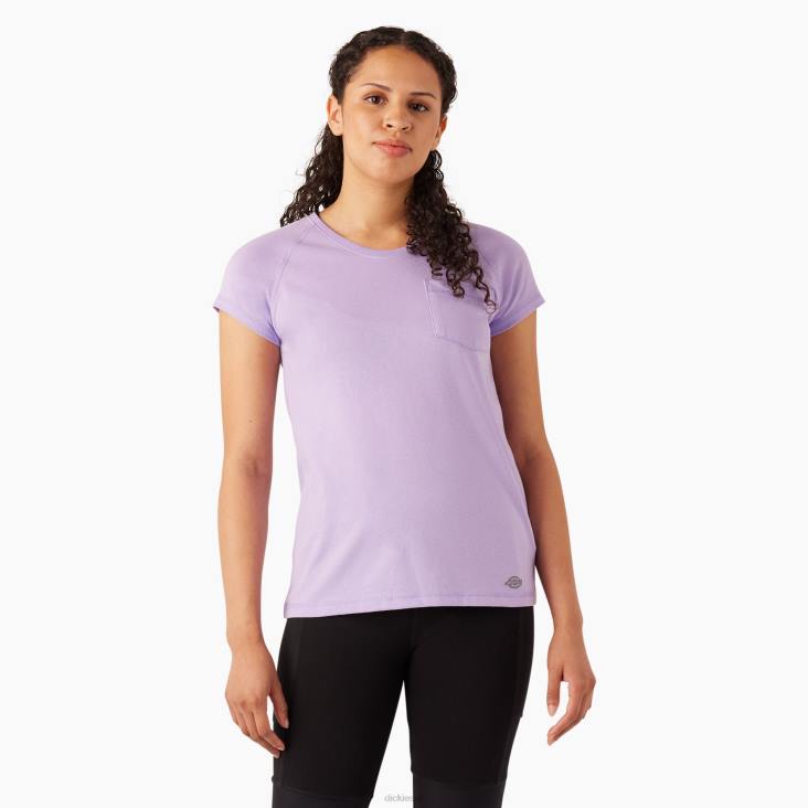 vrouwen Dickies verkoelend T-shirt met korte mouwen paarse roos (ur2) kleding 6F0X1582