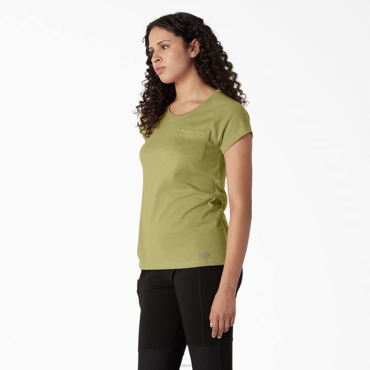 vrouwen Dickies verkoelend T-shirt met korte mouwen varenheide (f2h) kleding 6F0X1578