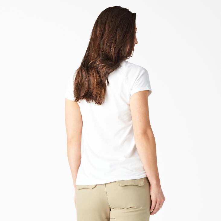 vrouwen Dickies verkoelend T-shirt met korte mouwen wit (wh) kleding 6F0X1584