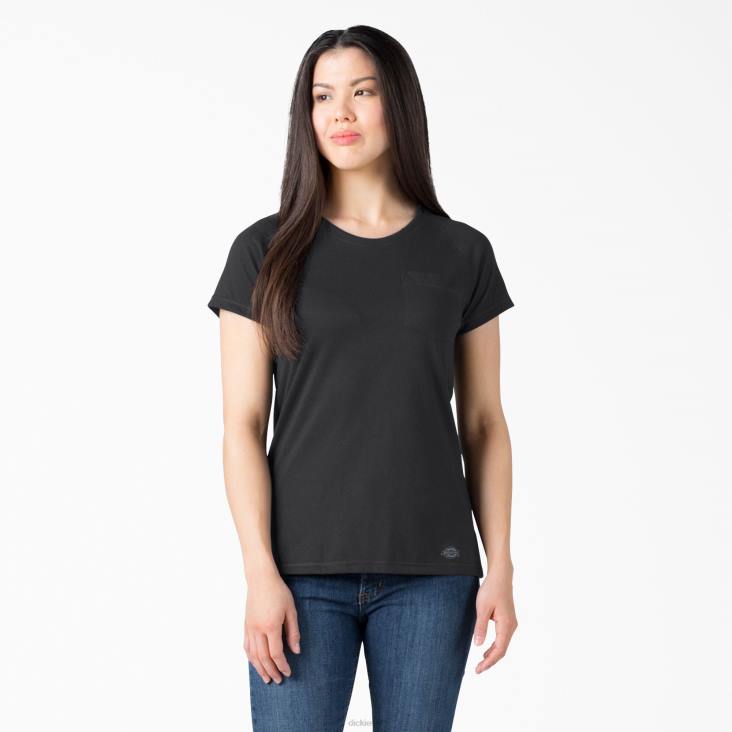 vrouwen Dickies verkoelend T-shirt met korte mouwen zwart (kbk) kleding 6F0X1580