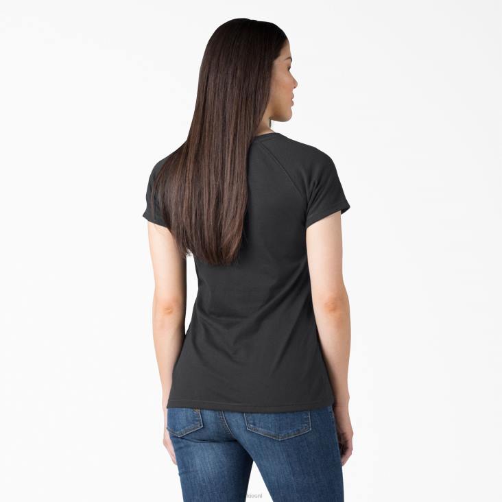 vrouwen Dickies verkoelend T-shirt met korte mouwen zwart (kbk) kleding 6F0X1580