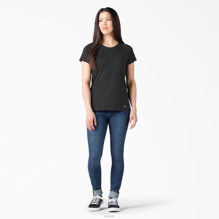 vrouwen Dickies verkoelend T-shirt met korte mouwen zwart (kbk) kleding 6F0X1580