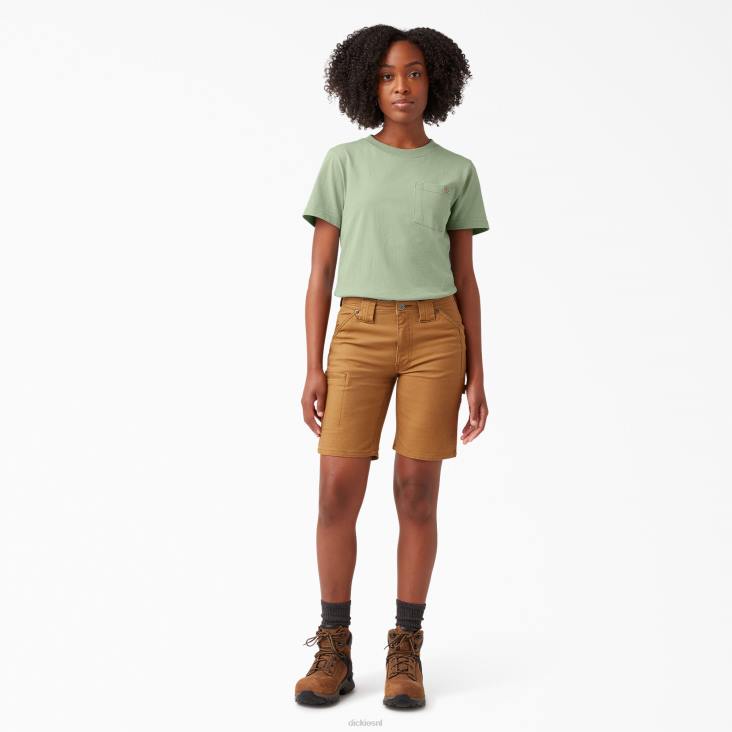 vrouwen Dickies zwaargewicht T-shirt met korte mouwen celadon groen (c2g) kleding 6F0X1956
