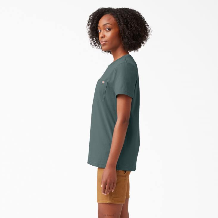 vrouwen Dickies zwaargewicht T-shirt met korte mouwen lincoln groen (ln) kleding 6F0X1960