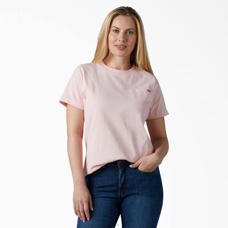 vrouwen Dickies zwaargewicht T-shirt met korte mouwen lotusroze (lo2) kleding 6F0X1961