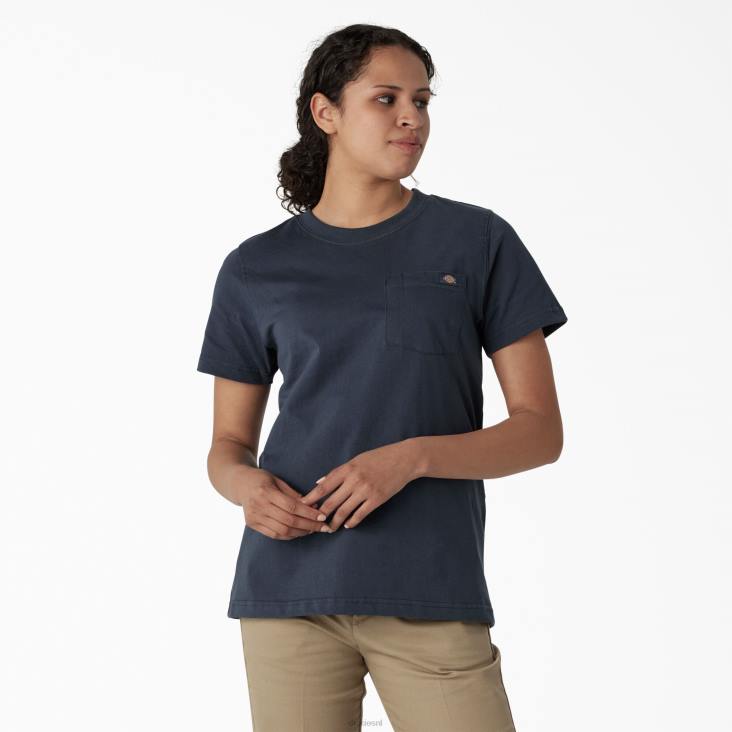 vrouwen Dickies zwaargewicht T-shirt met korte mouwen luchtmacht blauw (af) kleding 6F0X1952