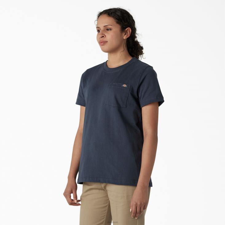 vrouwen Dickies zwaargewicht T-shirt met korte mouwen luchtmacht blauw (af) kleding 6F0X1952
