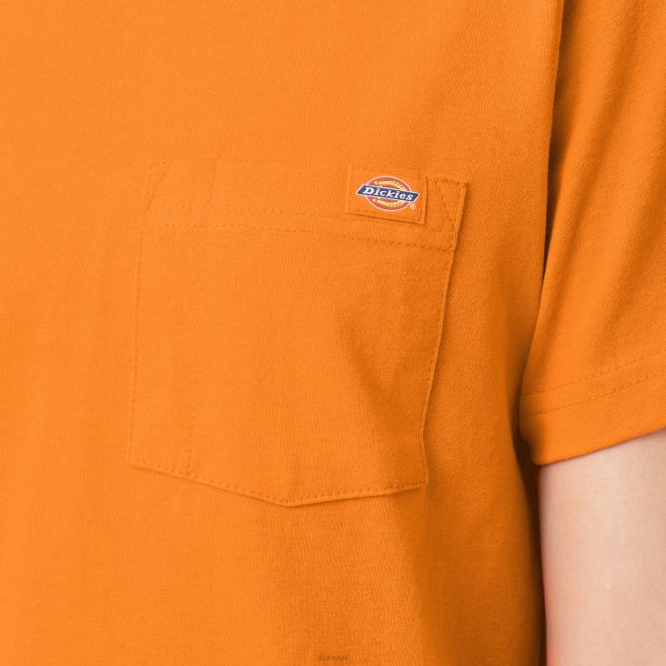 vrouwen Dickies zwaargewicht T-shirt met korte mouwen oranje (of) kleding 6F0X1962