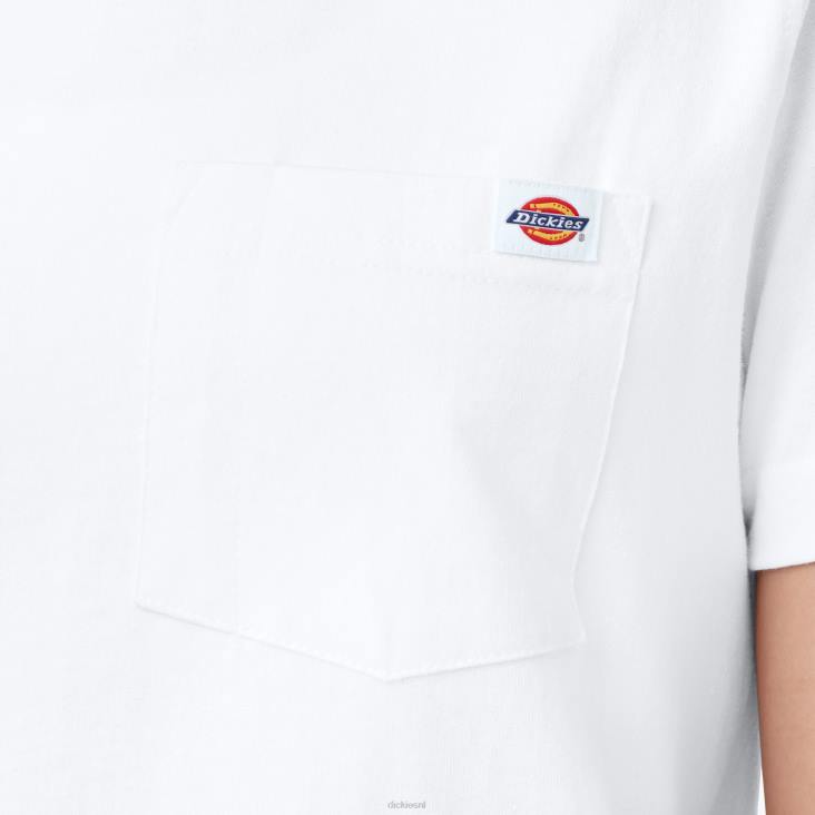 vrouwen Dickies zwaargewicht T-shirt met korte mouwen wit (wh) kleding 6F0X1964