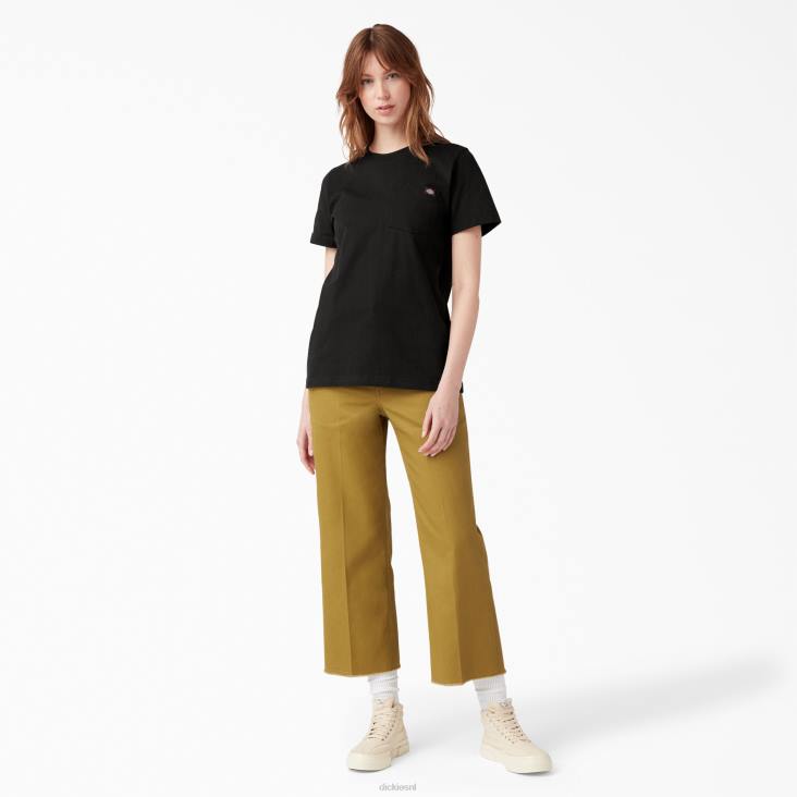 vrouwen Dickies zwaargewicht T-shirt met korte mouwen zwart (bk) kleding 6F0X1954