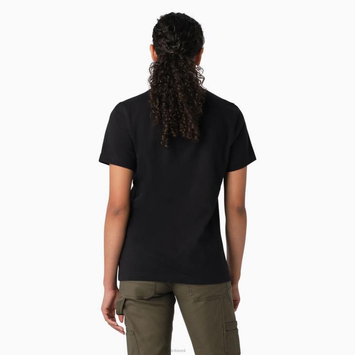 vrouwen Dickies zwaargewicht logo t-shirt zwart (kbk) kleding 6F0X2108