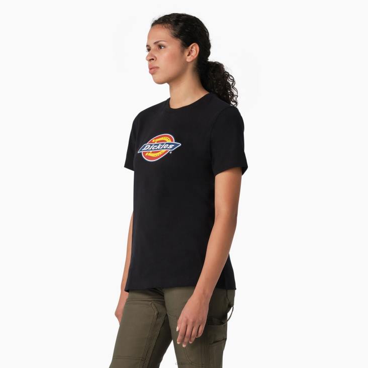 vrouwen Dickies zwaargewicht logo t-shirt zwart (kbk) kleding 6F0X2108
