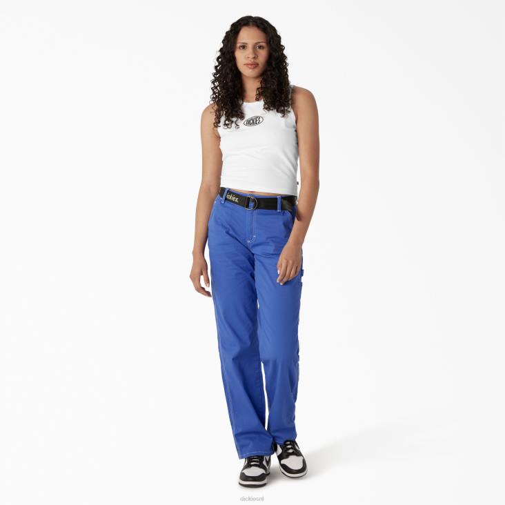 vrouwen Dickies cropped tanktop met racerback wit (wh) kleding 6F0X2173