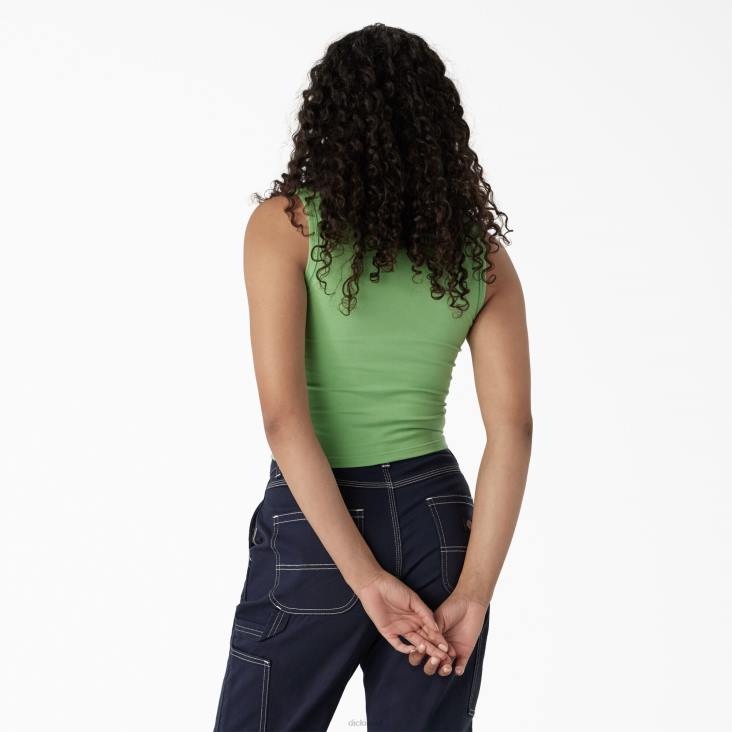 vrouwen Dickies grafische cropped tanktop appelmunt (ar2) kleding 6F0X2111