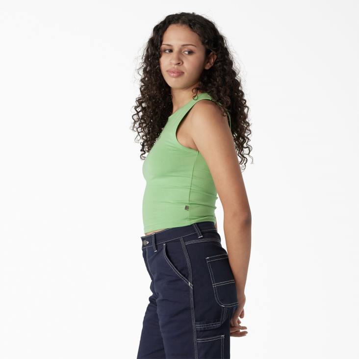 vrouwen Dickies grafische cropped tanktop appelmunt (ar2) kleding 6F0X2111