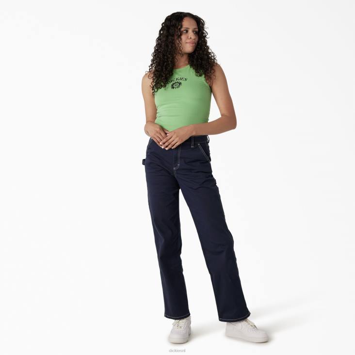 vrouwen Dickies grafische cropped tanktop appelmunt (ar2) kleding 6F0X2111