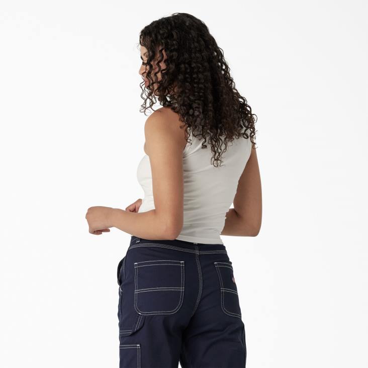 vrouwen Dickies grafische cropped tanktop wit (wh) kleding 6F0X2114