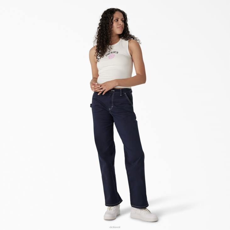 vrouwen Dickies grafische cropped tanktop wit (wh) kleding 6F0X2114