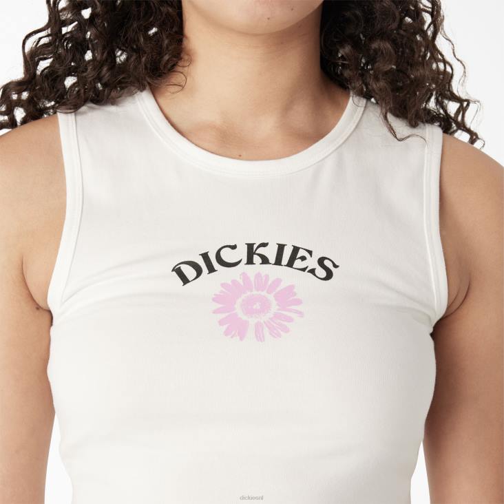 vrouwen Dickies grafische cropped tanktop wit (wh) kleding 6F0X2114