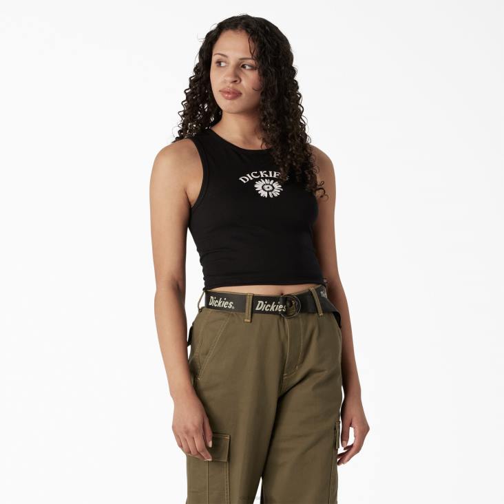 vrouwen Dickies grafische cropped tanktop zwart (kbk) kleding 6F0X2112