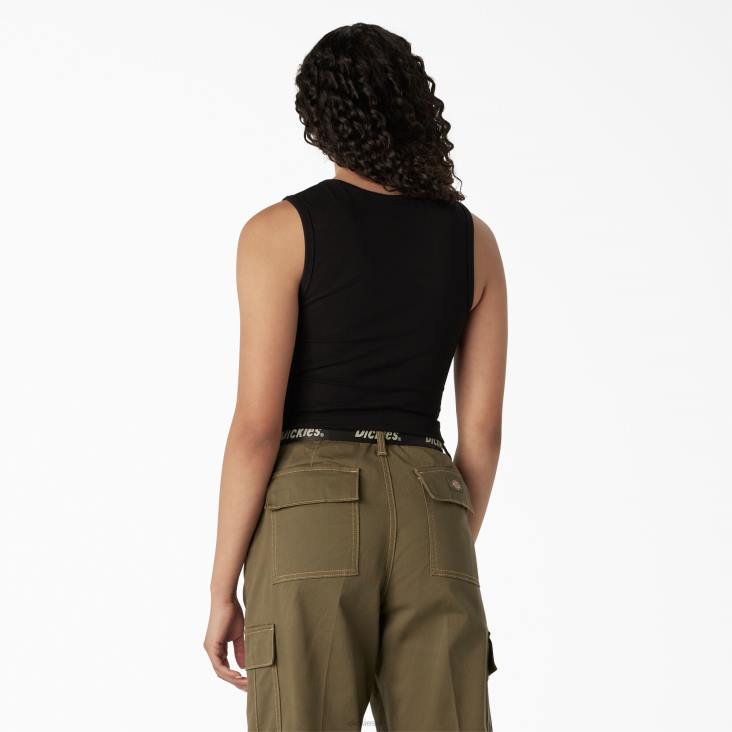 vrouwen Dickies grafische cropped tanktop zwart (kbk) kleding 6F0X2112