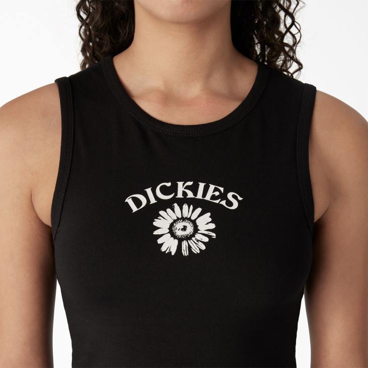 vrouwen Dickies grafische cropped tanktop zwart (kbk) kleding 6F0X2112