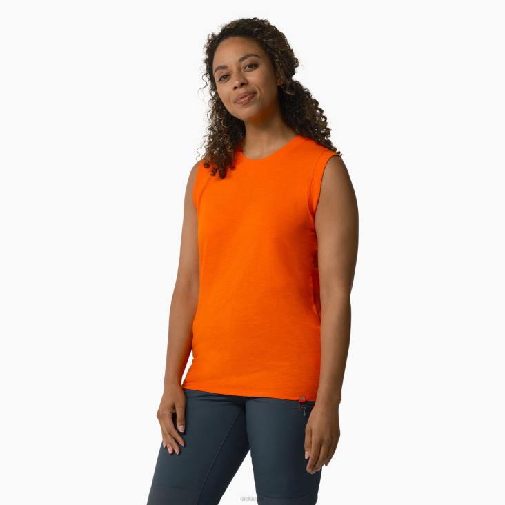 vrouwen Dickies tanktop scharlaken ibis (s2s) kleding 6F0X2031