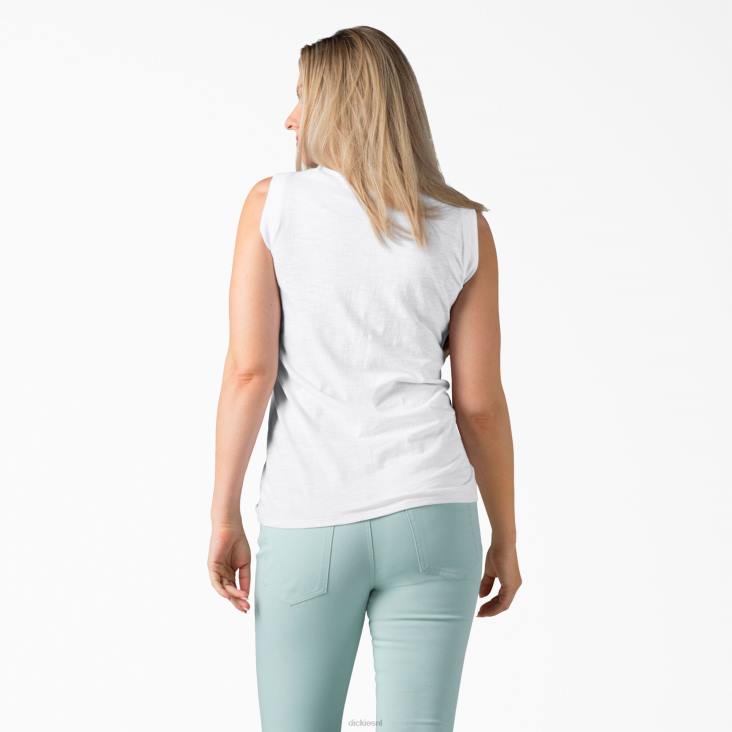 vrouwen Dickies tanktop wit (wh) kleding 6F0X2033