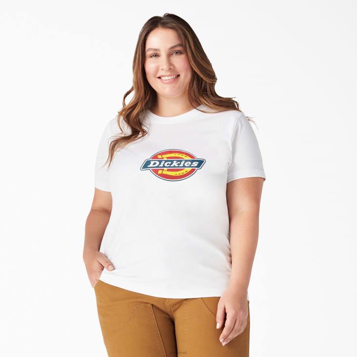 vrouwen Dickies plus een zwaar T-shirt met logo wit (wh) kleding 6F0X2147