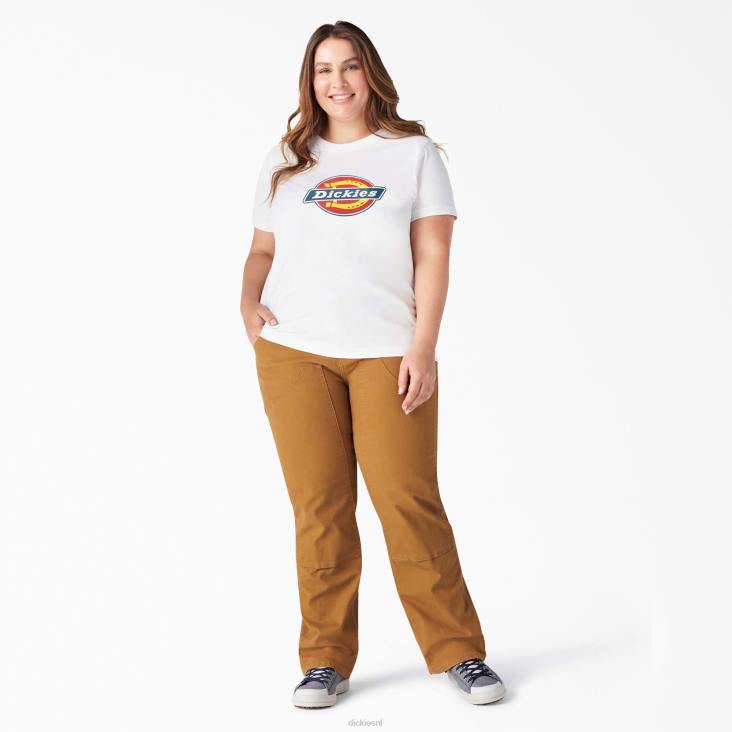 vrouwen Dickies plus een zwaar T-shirt met logo wit (wh) kleding 6F0X2147