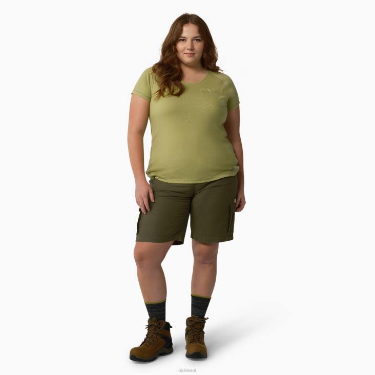 vrouwen Dickies plus verkoelend T-shirt met korte mouwen varenheide (f2h) kleding 6F0X1591