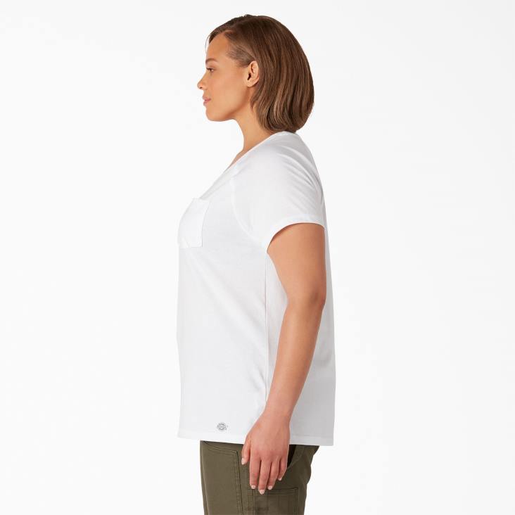 vrouwen Dickies plus verkoelend T-shirt met korte mouwen wit (wh) kleding 6F0X1595