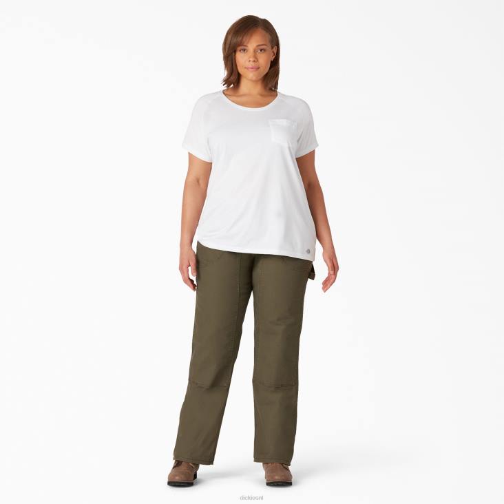 vrouwen Dickies plus verkoelend T-shirt met korte mouwen wit (wh) kleding 6F0X1595